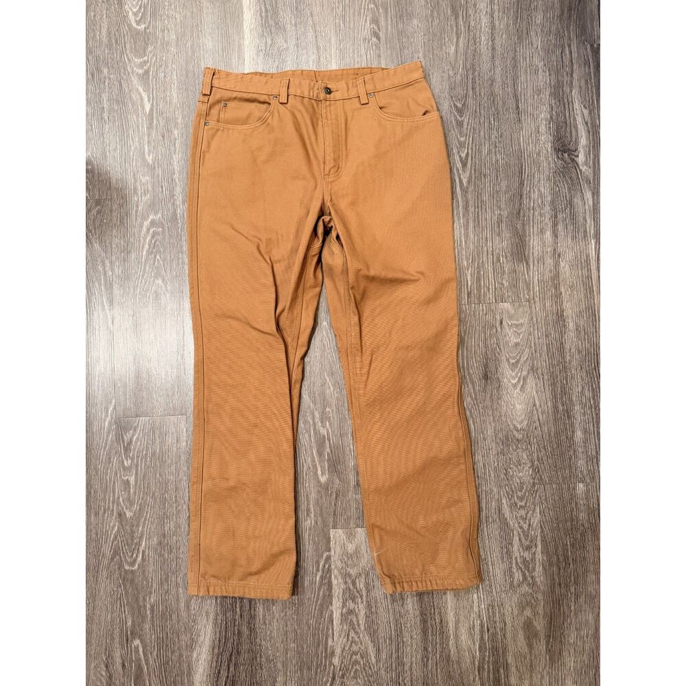 Duluth Trading Flannel Lined Canvas 5 Pocket Pants Men’s Work Outdoor Winter